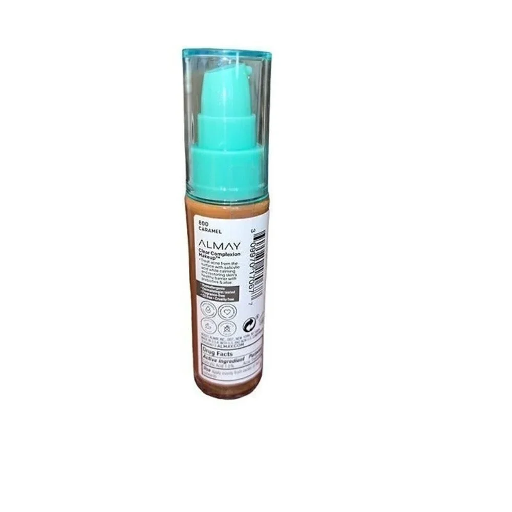 ALMAY Clear Complexion Makeup Salicylic Acid Foundation (1oz / 30mL) 800 Caramel